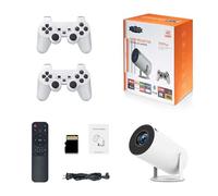 Retro Game Console with Projector, 4K HD Retro Game Projector with 2 Wireless Controllers, HDMI Output, WiFi