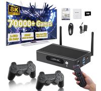Retro Game Console X3 pro Super Console with 2 Wireless Controllers Built-in 50000/60000/70000+ Games, 8K Emualtor Video Console with 500G HDD, Arcade Gaming Console with BT5.0,5G,WiFi (128g)