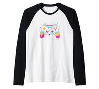 Retro Game Controller Gaming Video Game 80s Look for Boys Raglan Baseball Tee