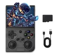 Retro Game Handheld Console G350 with 4000+/10,000+ Games, 3.5-inch IPS Display, 64G/128G, 30+ Emulators, 3200mAh Battery, Linux OS, and Multi-Language - Ultimate Retro Gaming Experience (BLACK-128G)
