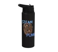 Retro Game Industry Steam Punk Nerd PC Clock Old Rust Stainless Steel Insulated Water Bottle