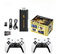 Retro Game Stick-2025 Q8 MAX Game Stick Console 2.4G Double Wireless Controller Game 4K Games Retro Games Boy Birthday Gift（128G 40000+Games）