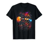 Retro Game Sun Eating Planets Space Galaxy Gaming T-Shirt