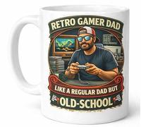 Retro Gamer Dad Like a Regular Dad But Old School Funny Coffee Mug Gift Mug