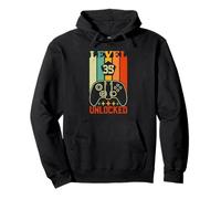 Retro Gamer Level 35 Unlocked 35th Birthday Pullover Hoodie