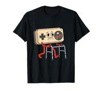 Retro Gamer Old Age Funny Controller Walker Graphic T-Shirt