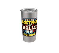Retro Gamer Pixel Arcade 8 Bit Gaming Humor Stainless Steel Insulated Tumbler