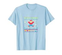Retro Gamer: Pixel Art Nostalgia for Classic Gaming Fans T-Shirt, Men, Baby Blue, XXL