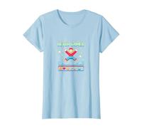 Retro Gamer: Pixel Art Nostalgia for Classic Gaming Fans T-Shirt, Women, Baby Blue, XL