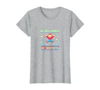 Retro Gamer: Pixel Art Nostalgia for Classic Gaming Fans T-Shirt, Women, Heather Grey, XXL