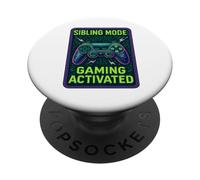 Retro Gamer Sibling Mode Arcade Style Controller gaming fan PopSockets Adhesive PopGrip