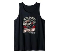 Retro Gamers Never Die Arcade Gaming Old School Gamer Tank Top
