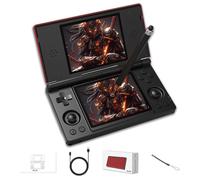 Retro Games Console with Capacitive Stylus Retro Handheld Game Console,Android 14,Foldable 4 inch Dual-Screen Handheld Games Consoles,2.4+5G WIFI&Bluetooth 4.2,4000mAh Battery(Black and Red)