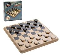 Retro Games | Draughts | 1 Piece - 21x21x5 cm, Cream and Black