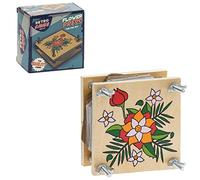 Retro Games Family Fun Wooden Flower Press