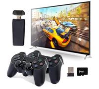 Retro Gaming Console, Retro Game Stick with Built-in 9 Emulators, 30,000+ Games, Game Stick 4K HDMI Output, and 2.4GHz Wireless Controllers, Plug and Play Video Games for Tv, Game Consoles (Black)