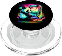 Retro Gaming Panda Gamer 8-bit Gaming Panda Pixel PopSockets PopGrip for MagSafe
