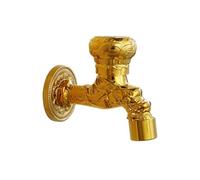 Retro Garden Faucet Wall Mounted Cold Water Tap Round Relief Design Single Handle Ideal for Mop Pool G1 2 Connection Titan Outdoor Water Faucet