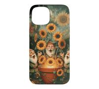 Retro Garden Gnomes Sunflower Cottagecore Fantasy Galaxy Case for iPhone 15