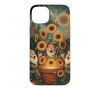 Retro Garden Gnomes Sunflower Cottagecore Fantasy Galaxy Case for iPhone 15 Plus