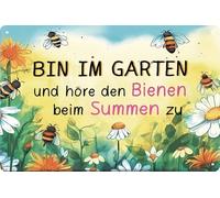 Retro Garden Tin Sign With Sayings, Beware Of The Gardener, The Shovel Is Harmless, Metal Sign Garden,Outdoor Decoration, Gifts For Lovers, Gift, Weatherproof Sign 20 x 30 cm (ART5)