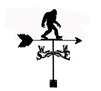 Retro Garden Weather Vane Decorative Vane Bigfoot Train Wild Badger Weathervane Stainless Steel Weathercock Direction Indicator Stake Art Decor Creative Sculptures for Outdoor Use