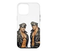 Retro Gay Leather Biker Gay Pride Daddy Bear Mustache Case for iPhone 12 Pro Max