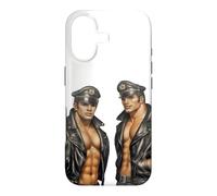 Retro Gay Leather Biker Gay Pride Daddy Bear Mustache Case for iPhone 17
