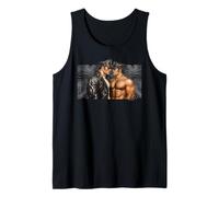 Retro Gay Leather Biker Gay Pride Daddy Bear Mustache Tank Top