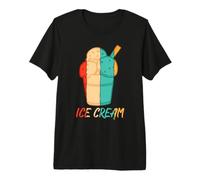 Retro Gelato Maker Frozen Dessert Lover Ice Cream Premium T-Shirt