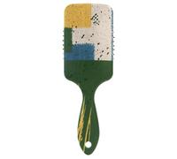 Retro Geometic Colorful Grass Abstract gentle hair brush for thicked massage brush for short hair with Ergonomic handle cepillo anti frizz para cabello