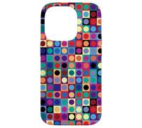 Retro Geometric Color Grid Vintage Op Art 5x5 Shapes Mania Case for iPhone 14 Pro