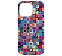 Retro Geometric Color Grid Vintage Op Art 5x5 Shapes Mania Case for iPhone 14 Pro Max