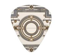 Retro geometric figure Printed pick set - 12 pieces, thin, medium and thick guitar picks, suitable for guitar, bass, electric guitar and ukulele