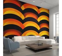 Retro Geometry Wallpaper for Living Room, Modern Abstract Wall Mural for Bedroom 366x254 cm, Non-Woven Photo Wallpaper, Home Decor D&O96