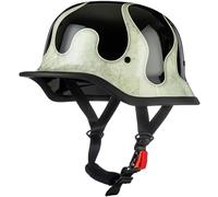 Retro German Motorcycle Half Helmet Retro Half Shell Helmet with DOT/ECE Approved Vintage Open Helmet Jet Helmet for Men and Women Bicycle Cruiser Chopper Moped Scooter 3,L58-60CM