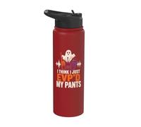 Retro Ghost Hunting Halloween I Think I Just EVP'd My Pants Stainless Steel Insulated Water Bottle