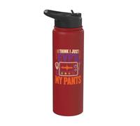 Retro Ghost Hunting Halloween I Think I Just EVP'd My Pants Stainless Steel Insulated Water Bottle