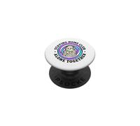 Retro Ghost Staying Home Club Alone Together Coffee Gift PopSockets Adhesive PopGrip