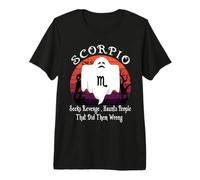 Retro Ghost Zodiac Sign Scorpio Halloween Costume Premium T-Shirt
