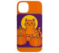 Retro Ginger Cat Pumpkin Patch for Halloween Case for iPhone 14 Plus