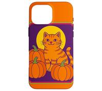 Retro Ginger Cat Pumpkin Patch for Halloween Case for iPhone 16 Pro Max