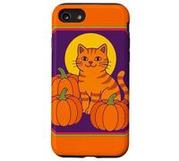 Retro Ginger Cat Pumpkin Patch for Halloween Case for iPhone SE (2020) / 7 / 8