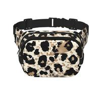 Retro Giraffe Print Double Layer Waist Bag Pack Animal Leopard Skin Bum Bag Fanny Pack for Men Women, Adjustable Belt Bag for Travel Hiking Running Cycling Festival