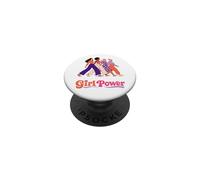Retro Girl Power Pink Diverse Women Inclusion Groovy 70s PopSockets Adhesive PopGrip