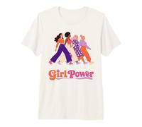 Retro Girl Power Pink Diverse Women Inclusion Groovy 70s Premium T-Shirt
