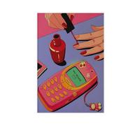 Retro Girly Nail Polish Art Poster Canvas Poster Bedroom Decor Landscape Office Room Decor Gift 08x12inch(20x30cm)