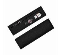 Retro Glass Signature Pen with Threaded Tips for Smooth Writing, Great for Decorating and Collecting, Ideal Business Partners (Roseate)