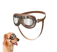 Retro Glasses for Small, Dog Glasses UV Protection, Windproof Dog Glasses, Glasses for Small Dogs, Sunglasses Dog Eye Patch, for Driving, Outdoor Activities (Silver, Pack of 1)