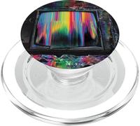 Retro Glitch Art TV Screen Static Abstract PopSockets PopGrip for MagSafe